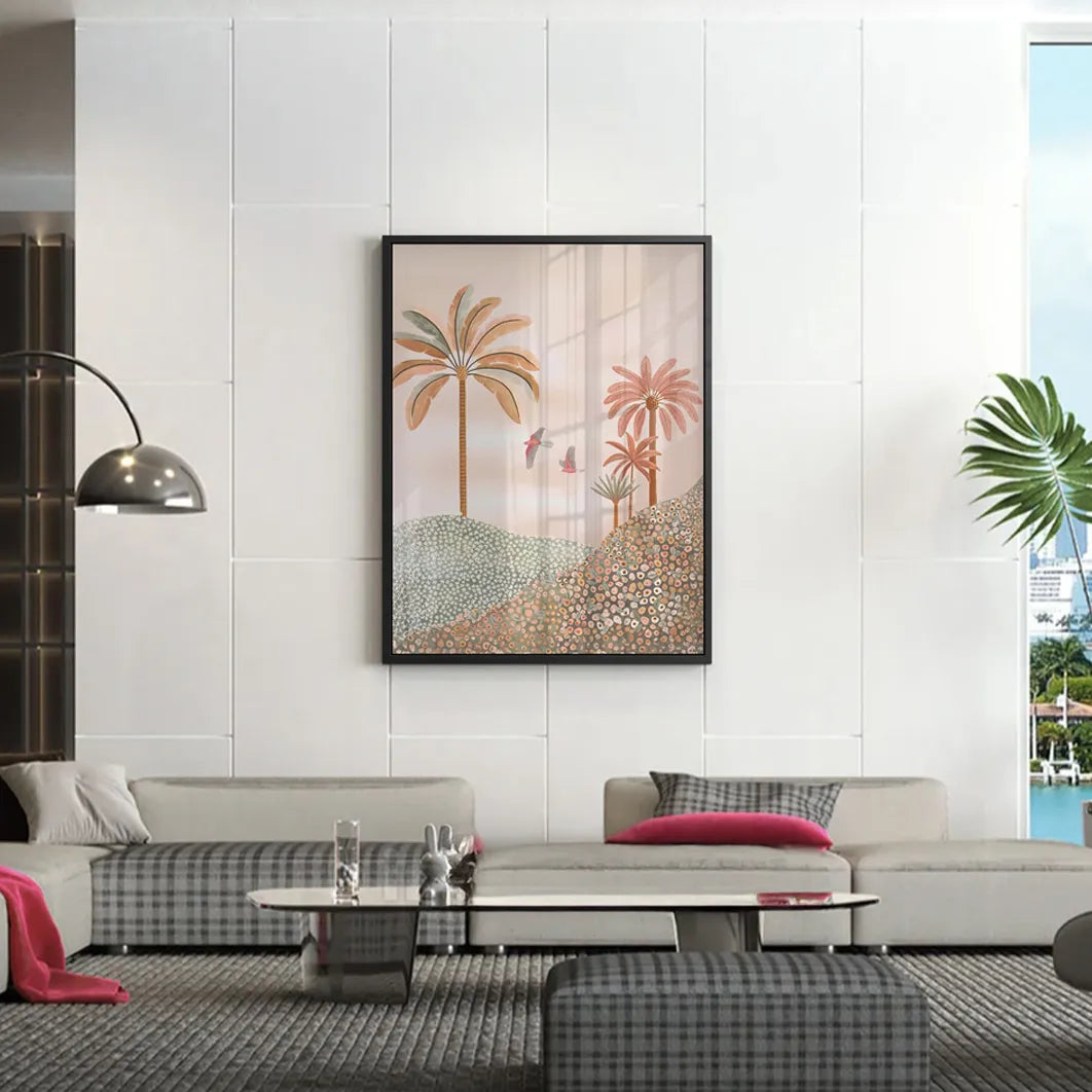 Boho Palms - Acrylic - Jasmineart.ae