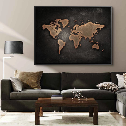 World map texture - Canvas