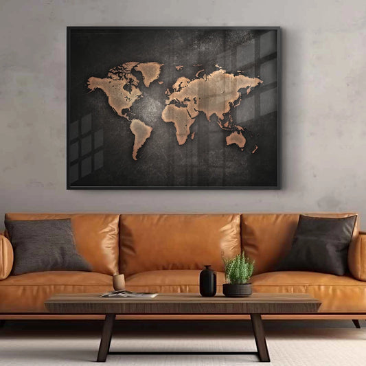 World map texture - Fine Art