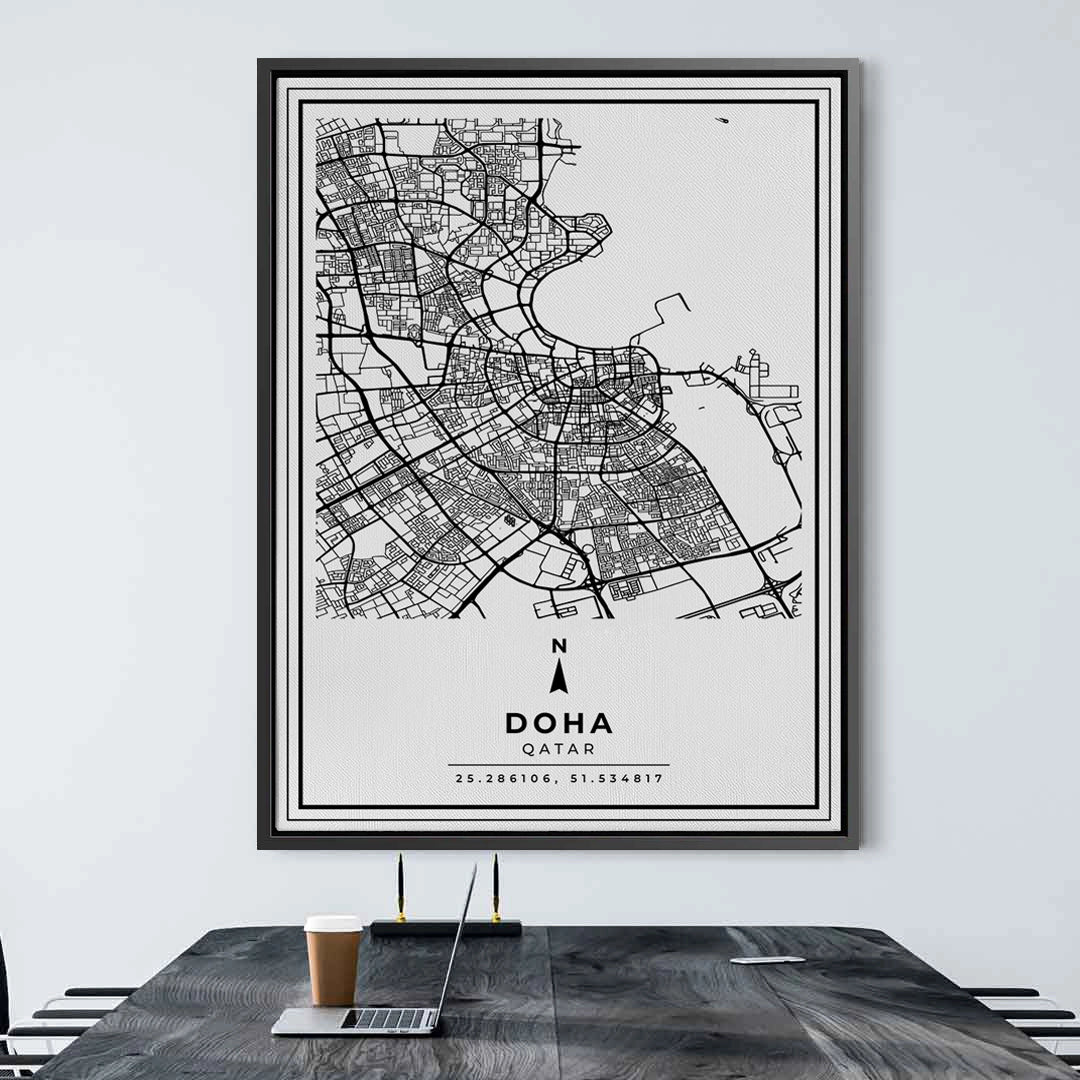 2Doha Map - Canvas