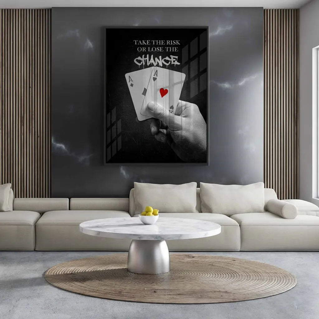 Take the Risk or Lose the Chance - Acrylic - Jasmineart.ae