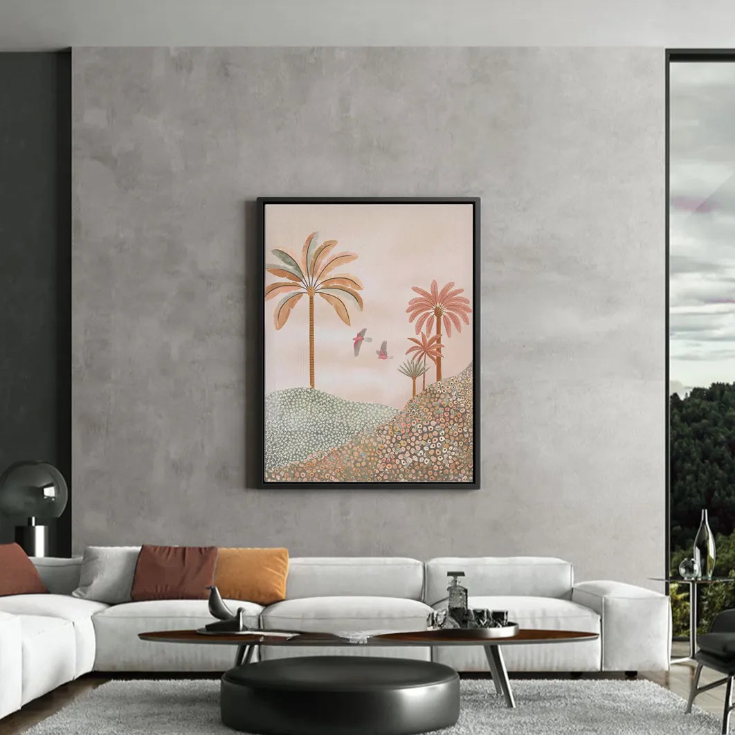 Boho Palms - canvas - Jasmineart.ae