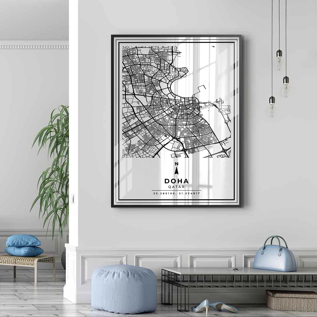 2Doha Map - Fine Art