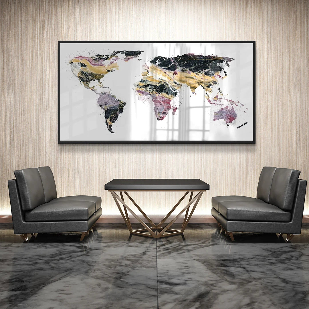 world map - Fine Art - Jasmineart.ae