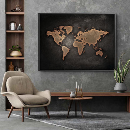 World map texture - Canvas