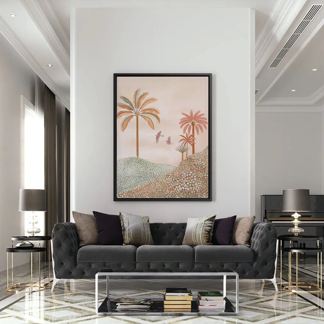 Boho Palms - canvas - Jasmineart.ae