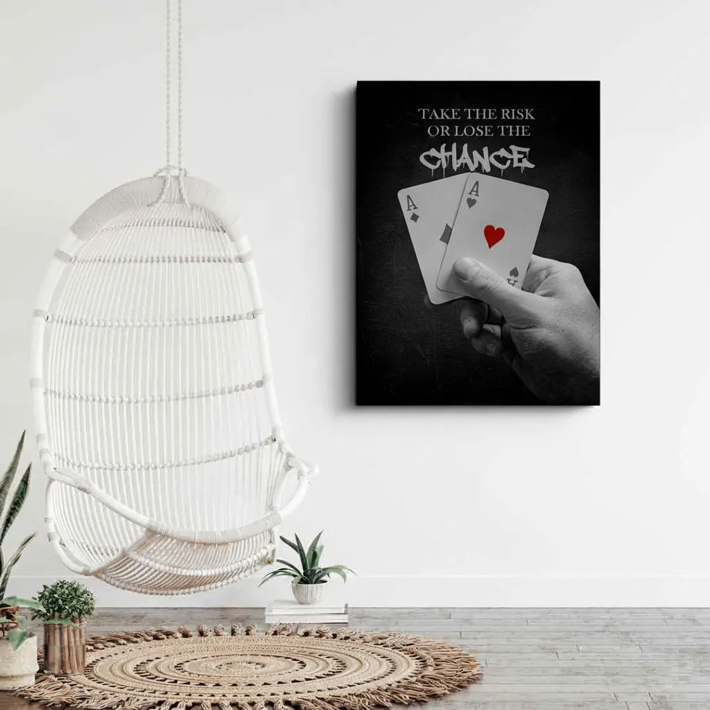 Take the Risk or Lose the Chance - Canvas - Jasmineart.ae