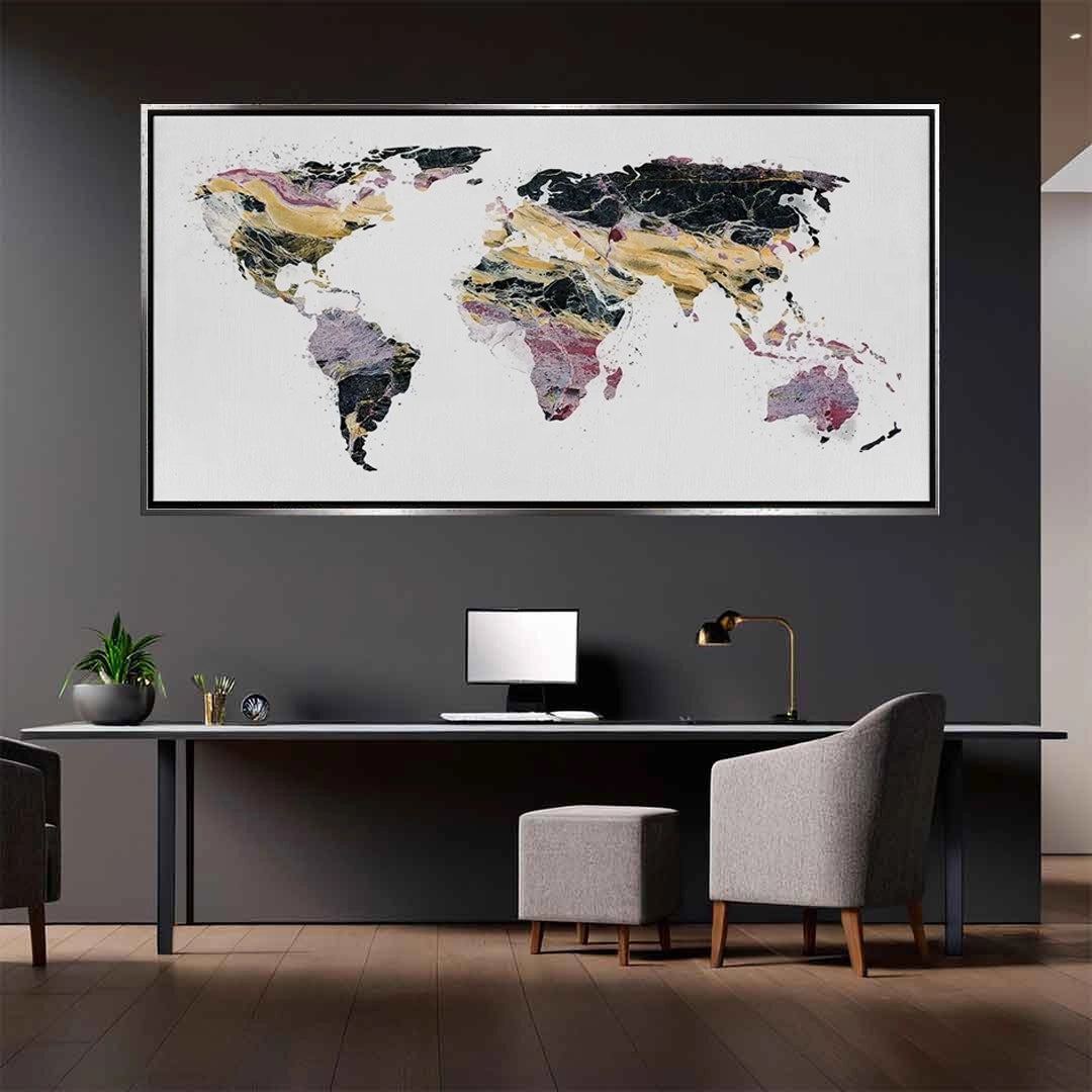 World map - Canvas - Jasmineart.ae