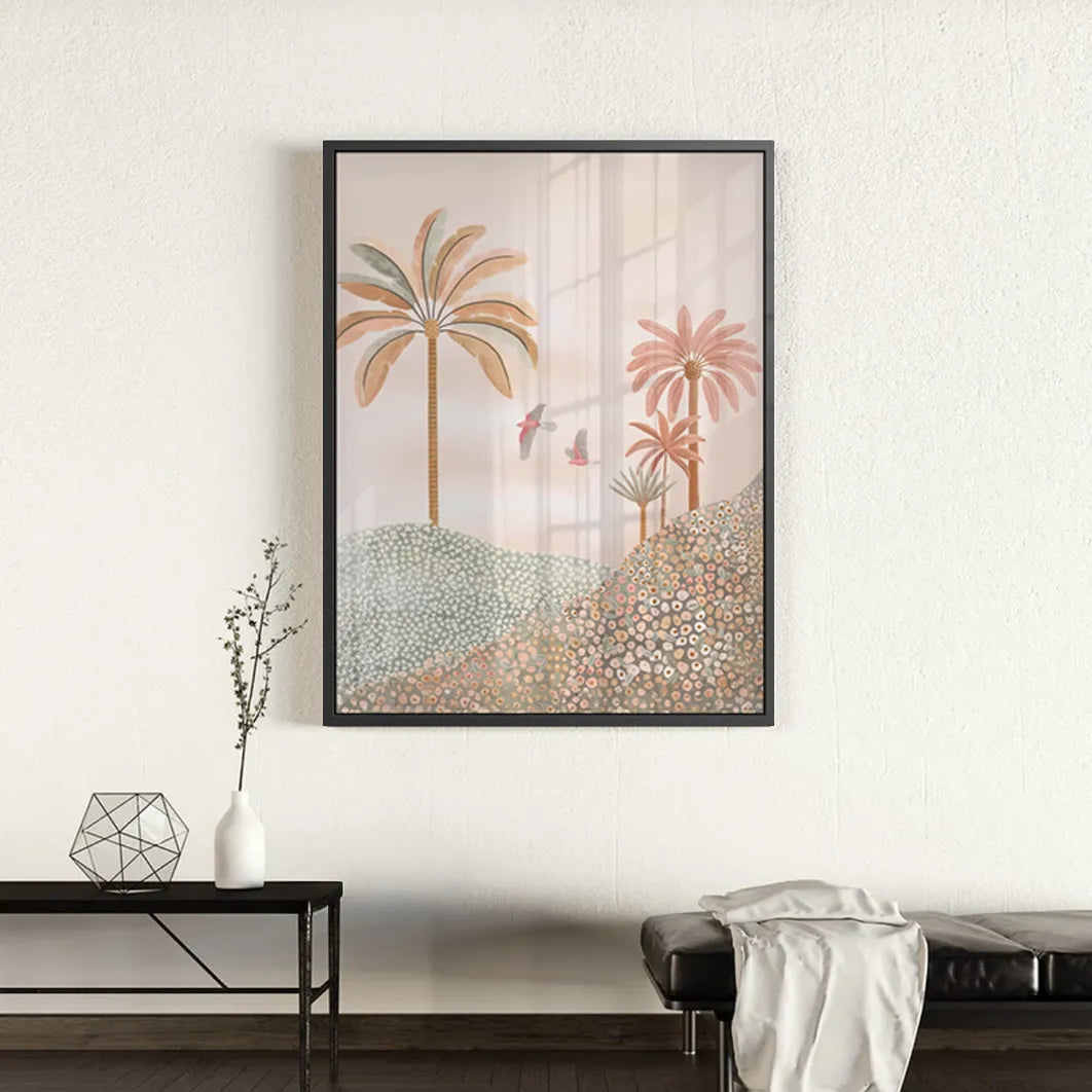 Boho Palms - Acrylic - Jasmineart.ae