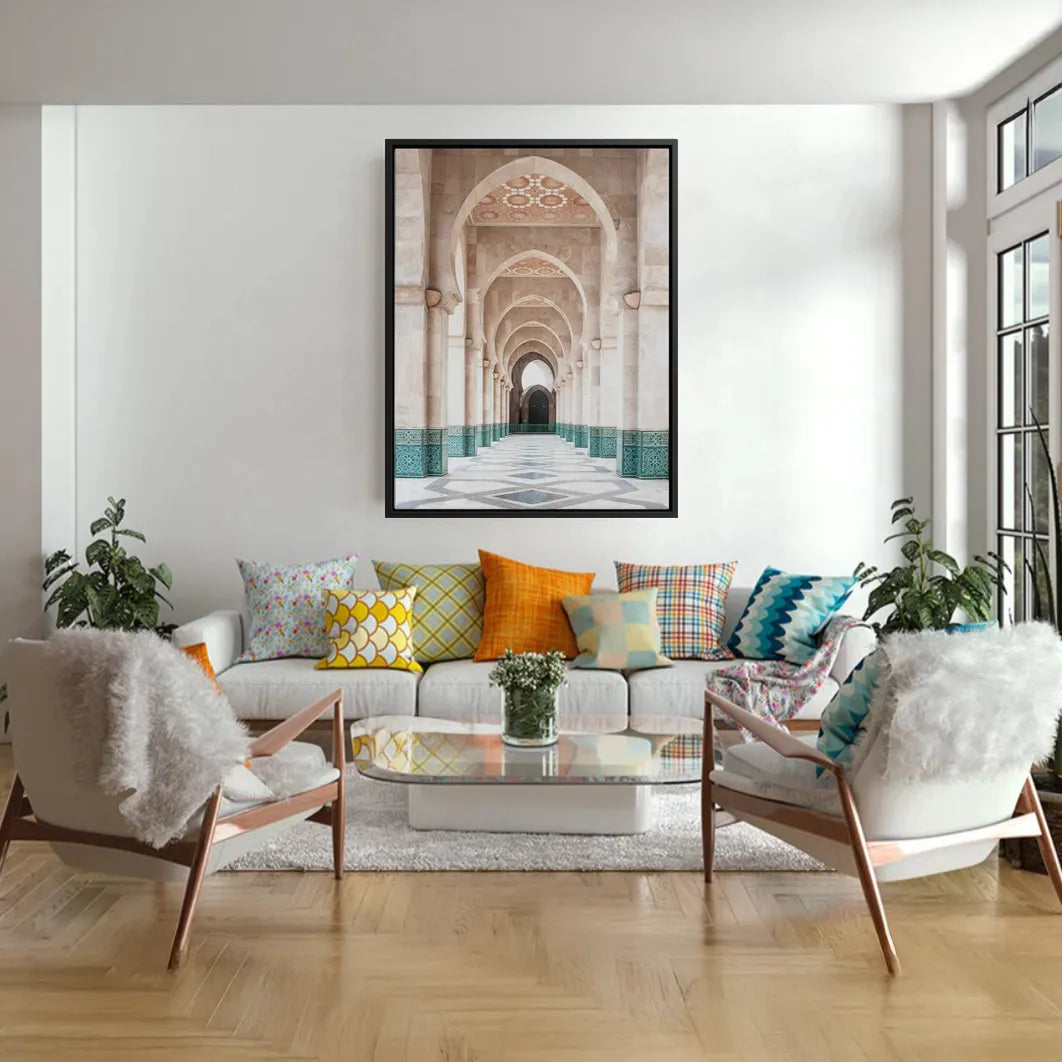Hassan II Mosque - Canvas - Jasmineart.ae