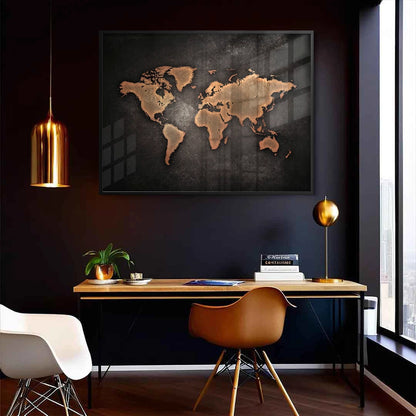 World map texture - Fine Art