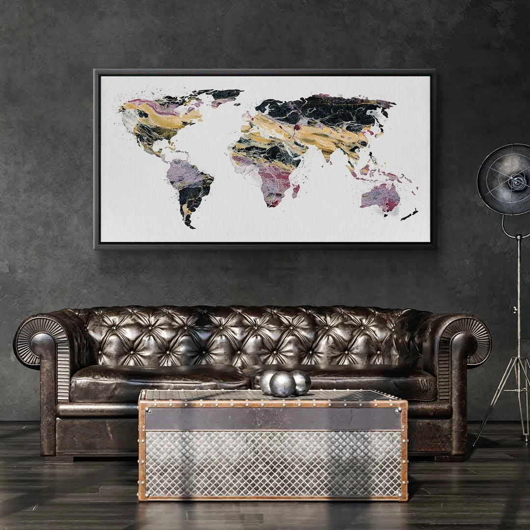 World map - Canvas - Jasmineart.ae
