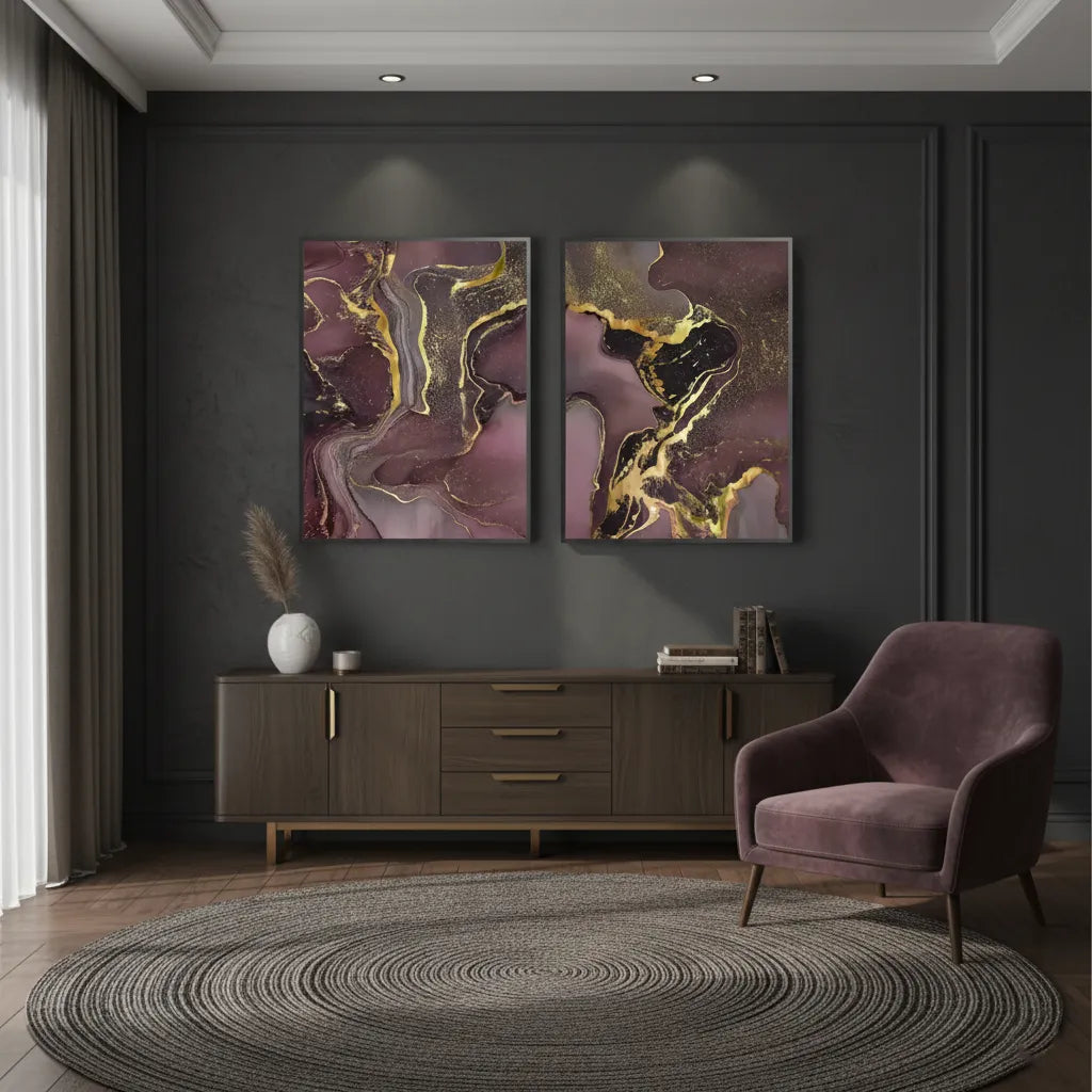 Royal Agate Set of 2 - Fine Art - Jasmineart.ae
