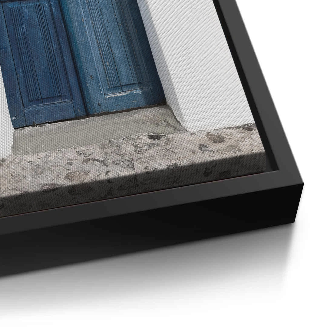 2Rustic Blue Door - Canvas