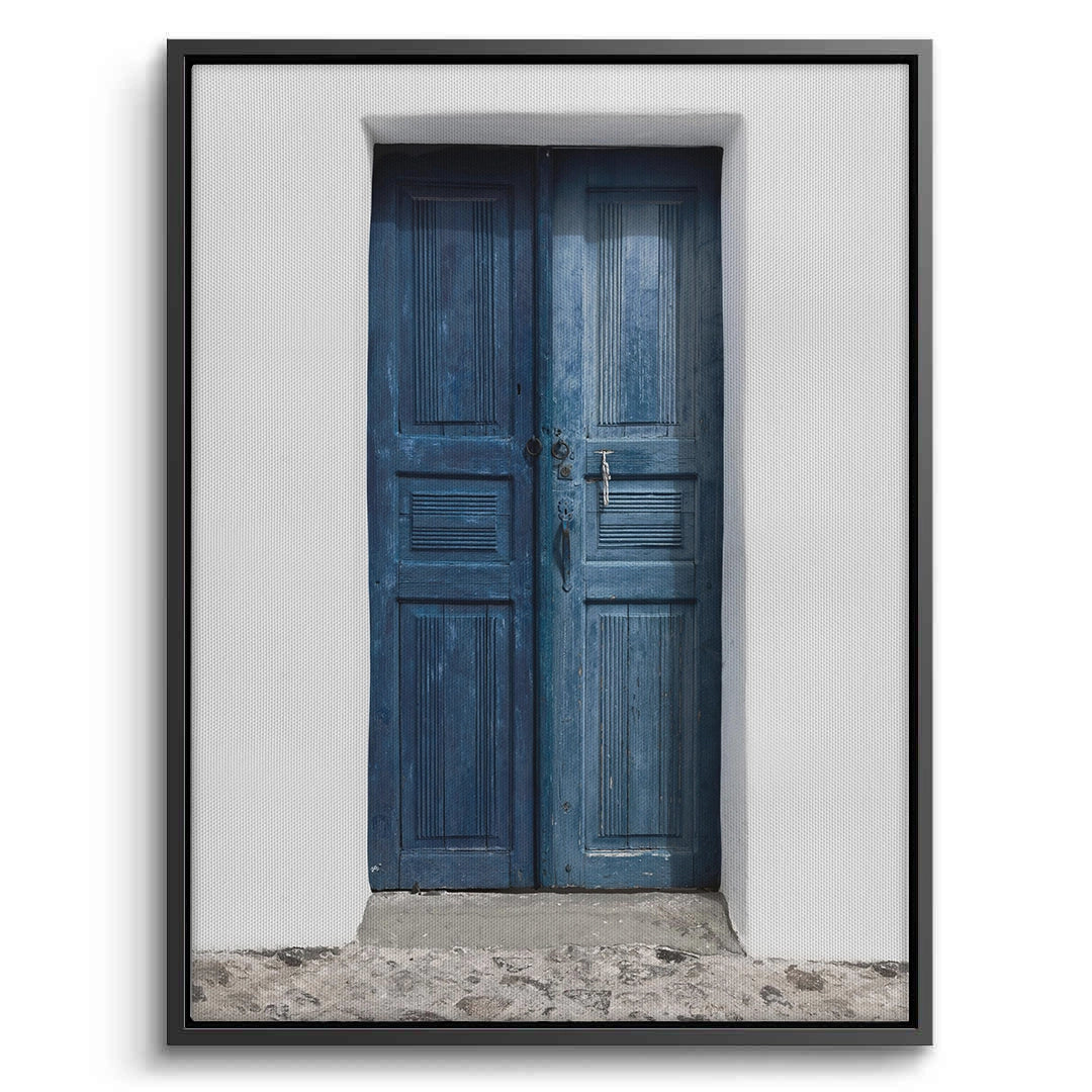 2Rustic Blue Door - Canvas