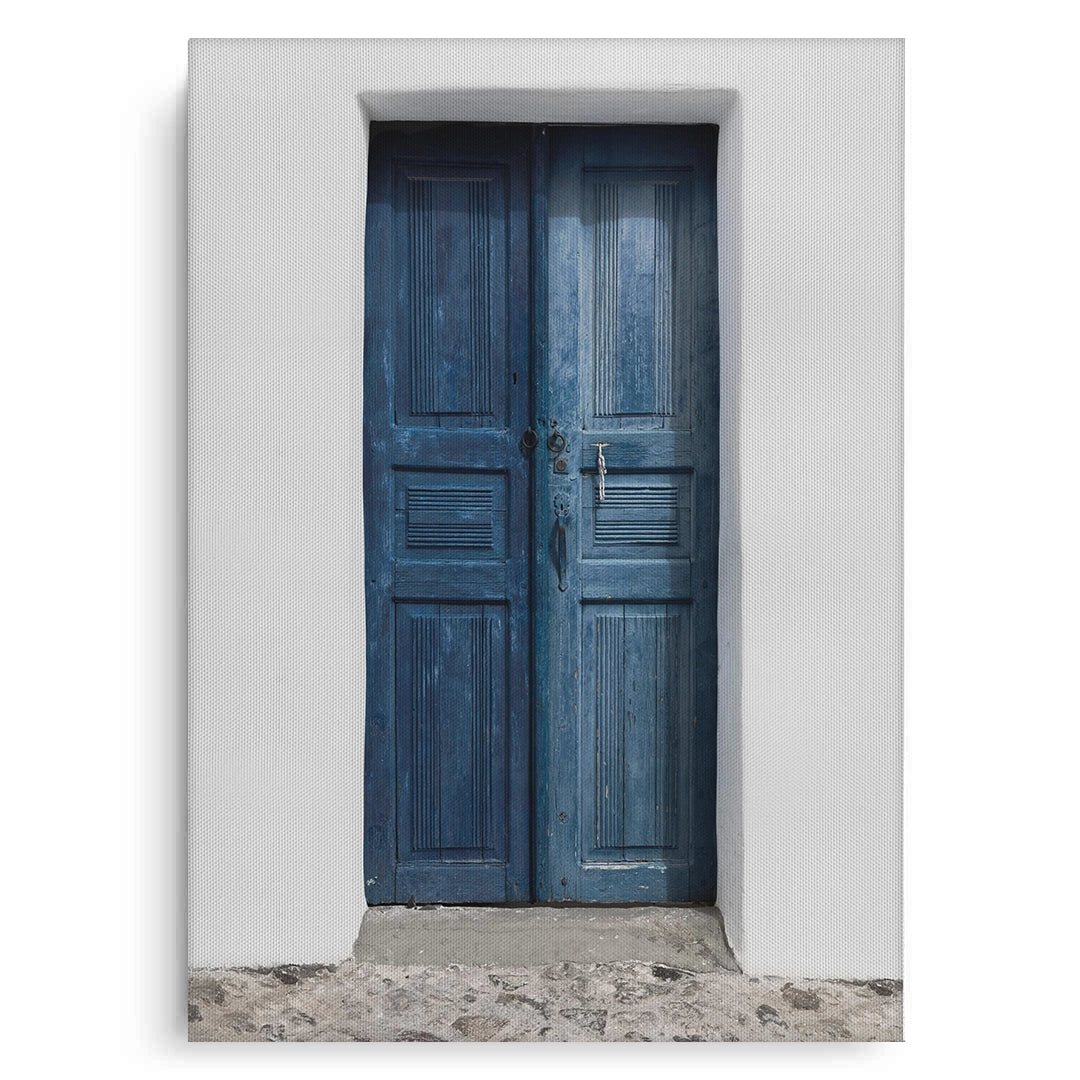 2Rustic Blue Door - Canvas