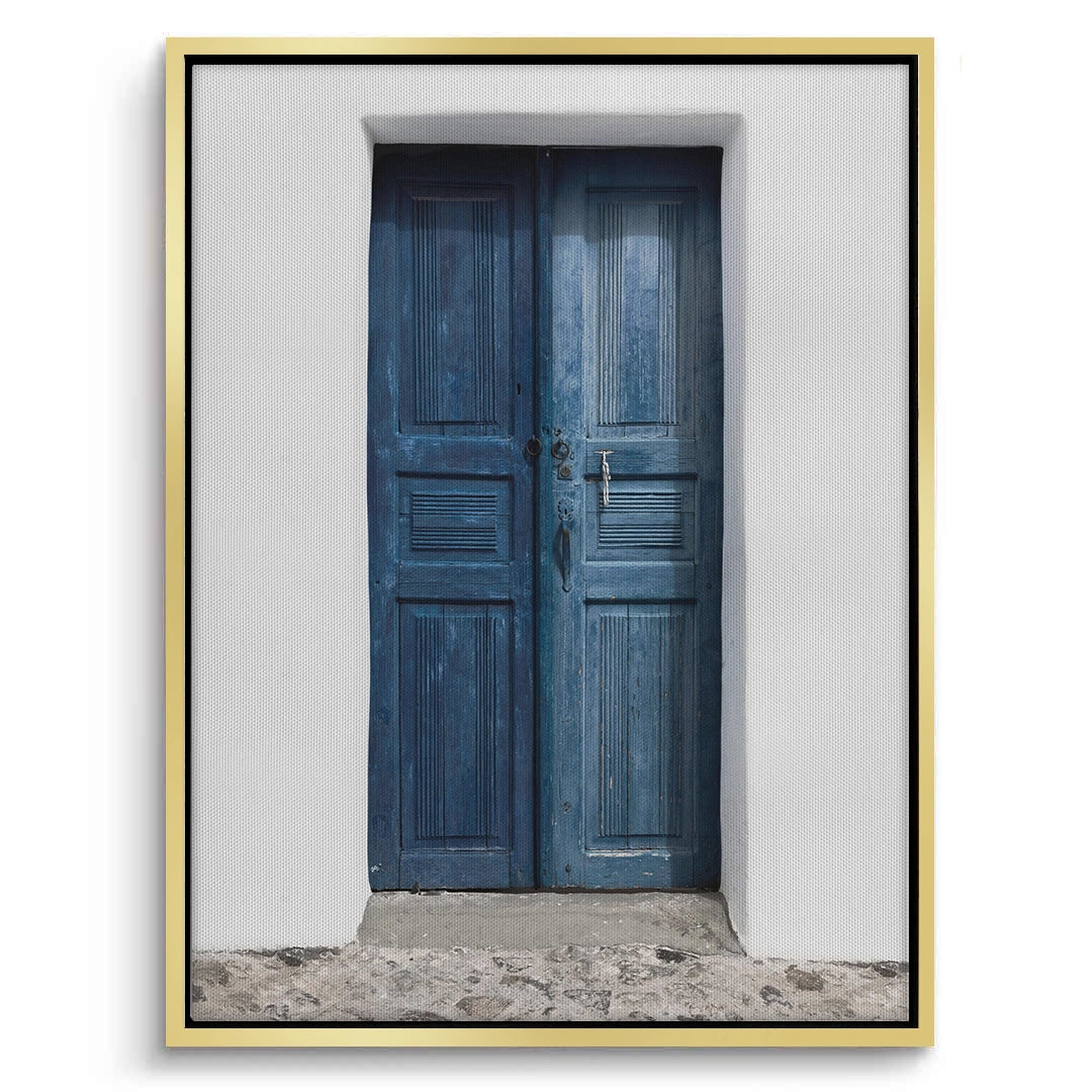 2Rustic Blue Door - Canvas