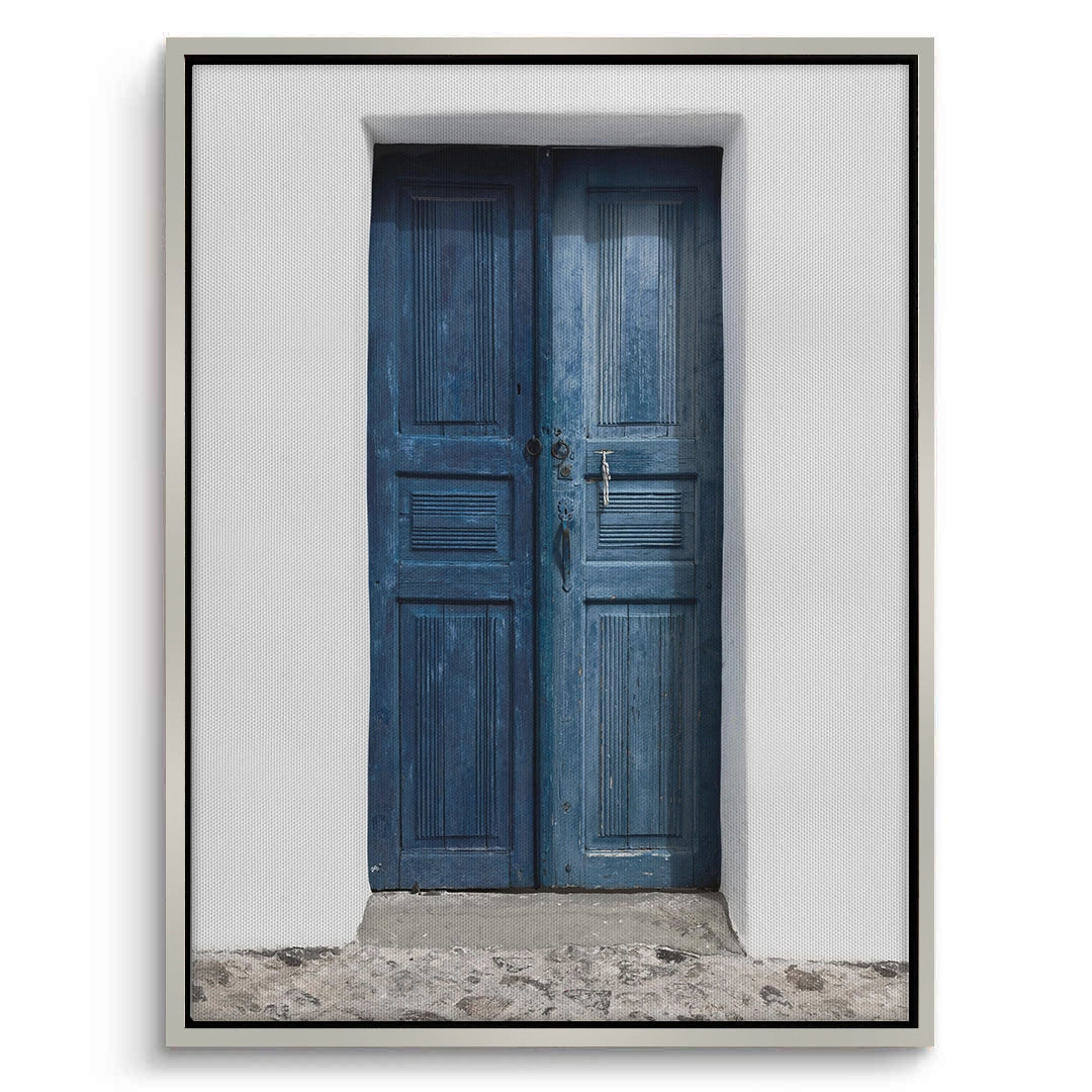2Rustic Blue Door - Canvas