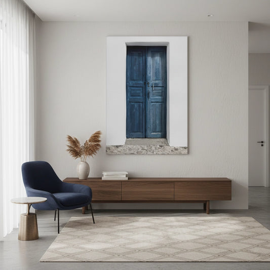 Rustic Blue Door - Canvas