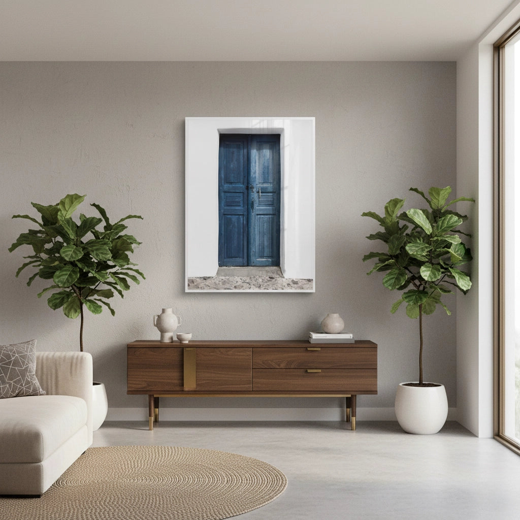 2Rustic Blue Door - Fine Art