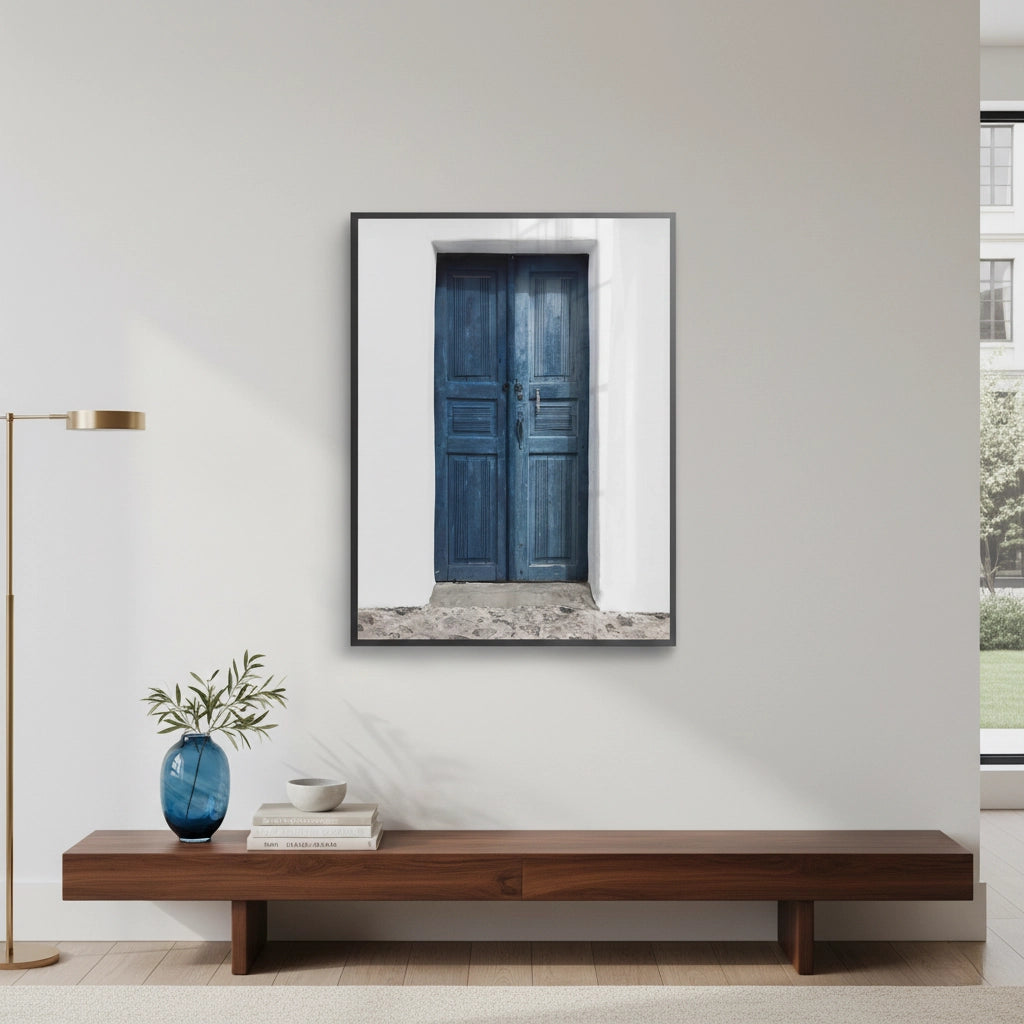 2Rustic Blue Door - Fine Art