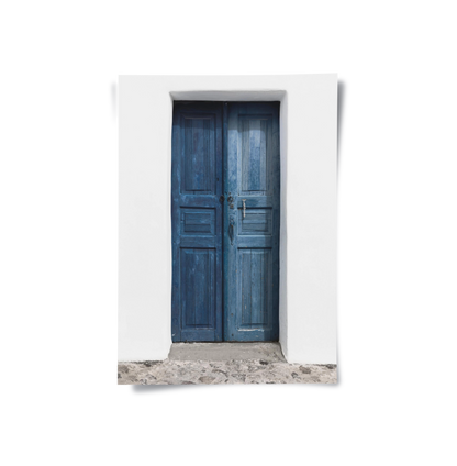 Rustic Blue Door - Poster