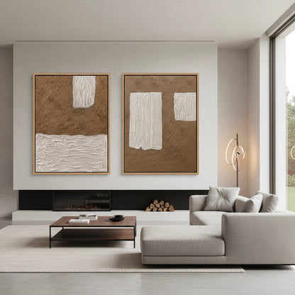 Rustic Geometric Diptych Set of 2 #CRGD550