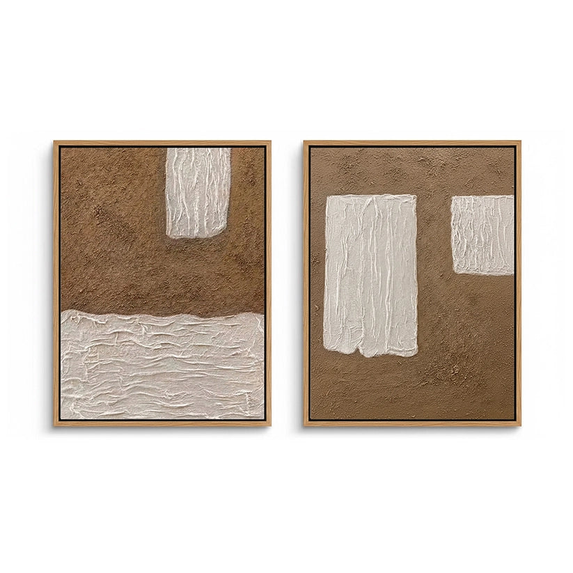 2Rustic Geometric Diptych Set of 2 #CRGD550