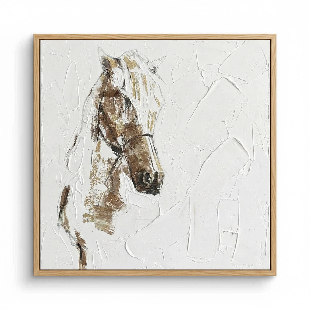 2Rustic Neutral Stallion Painting #RNST220