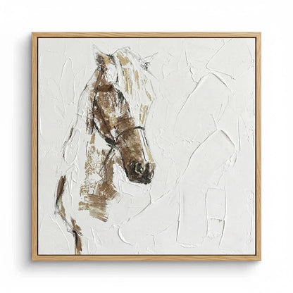 Rustic Neutral Stallion Painting #RNST220