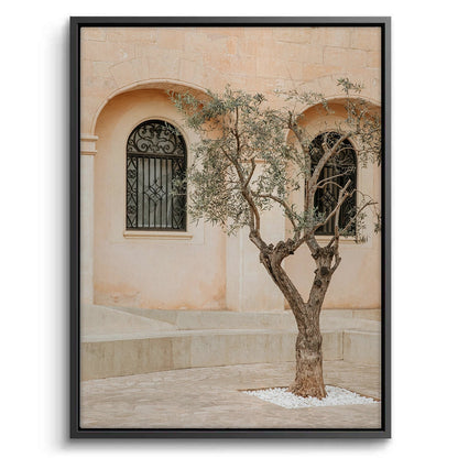 Rustic Stone Courtyard - Canvas