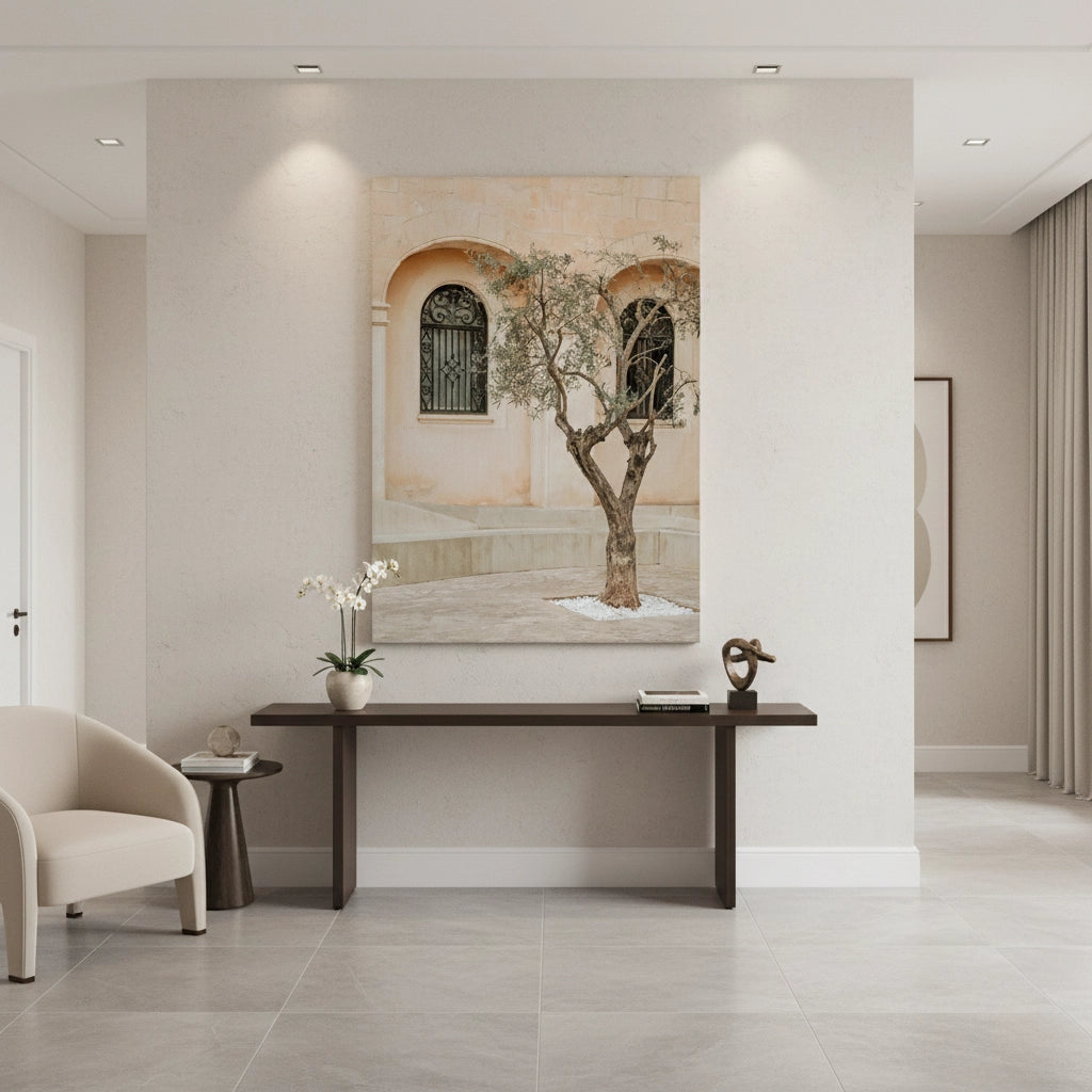 Rustic Stone Courtyard - Canvas