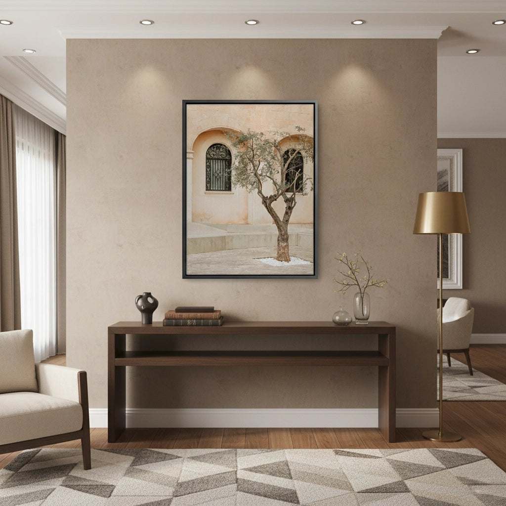 2Rustic Stone Courtyard - Canvas