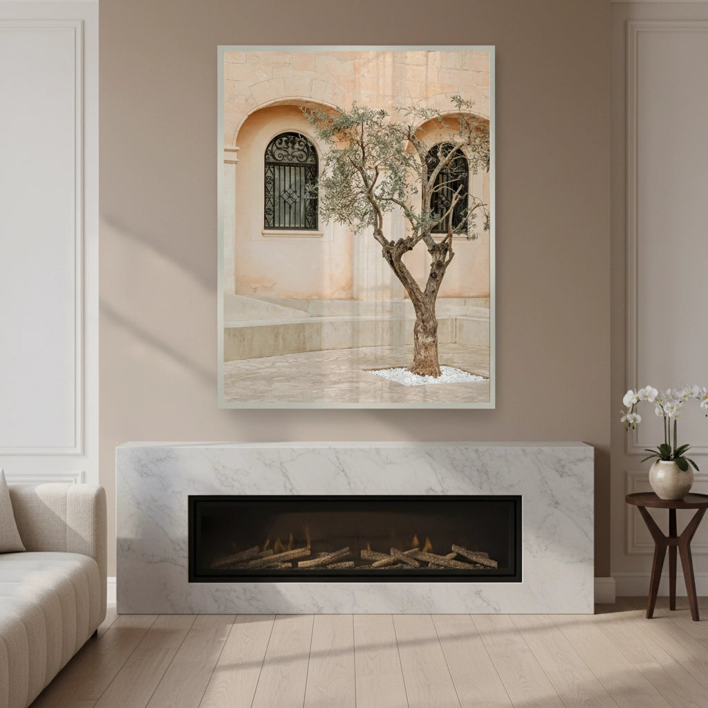 2Rustic Stone Courtyard - Fine Art