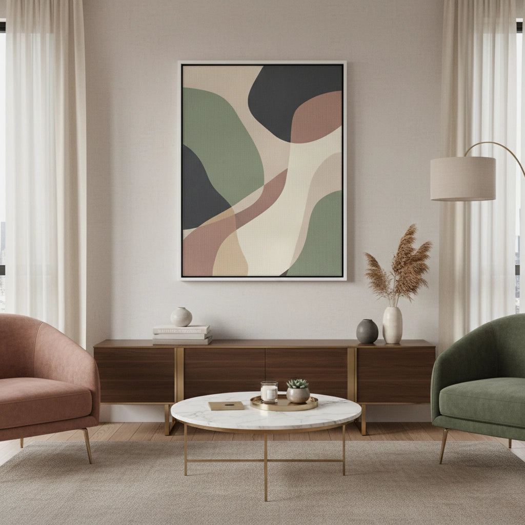 2Sage Green & Terracotta - Canvas