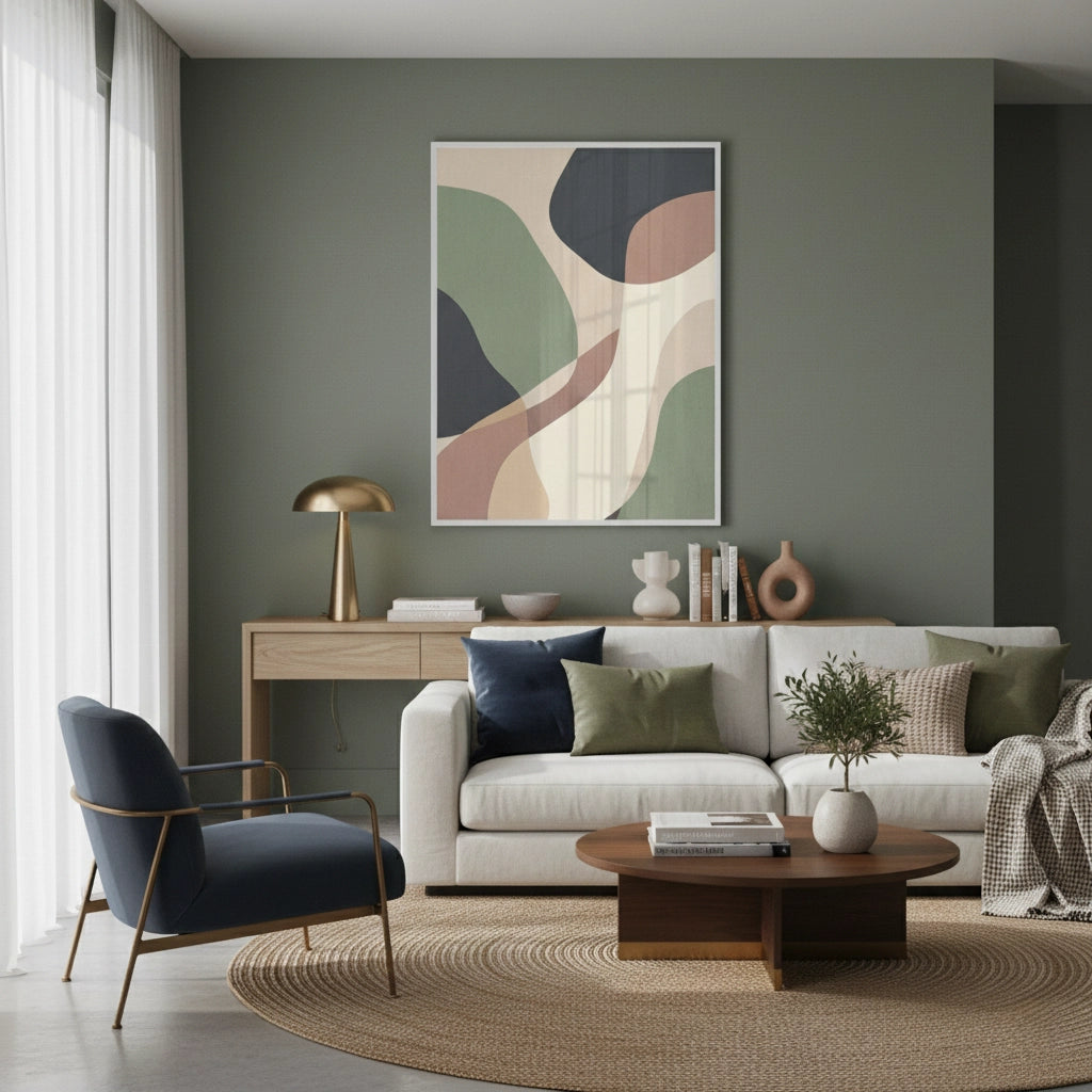 Sage Green & Terracotta - Fine Art