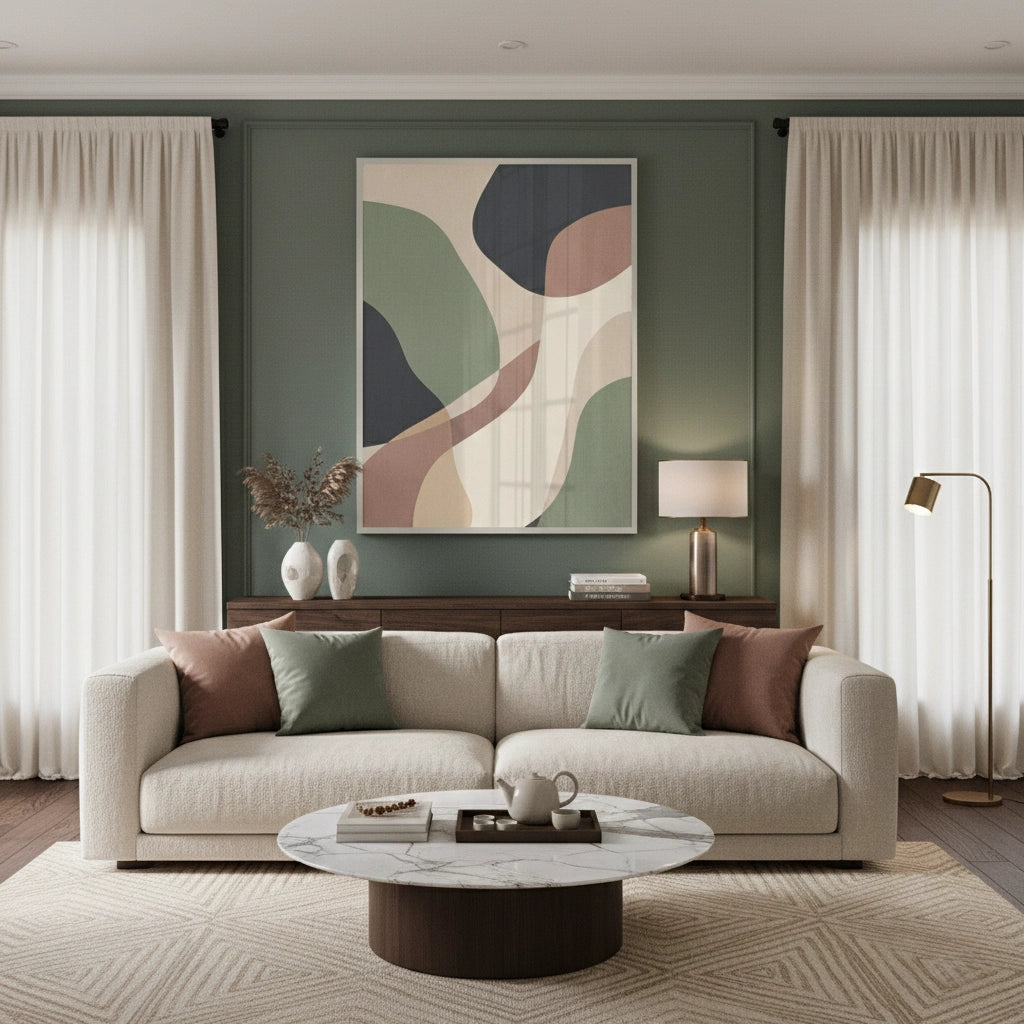 2Sage Green & Terracotta - Fine Art