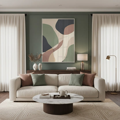 Sage Green & Terracotta - Fine Art