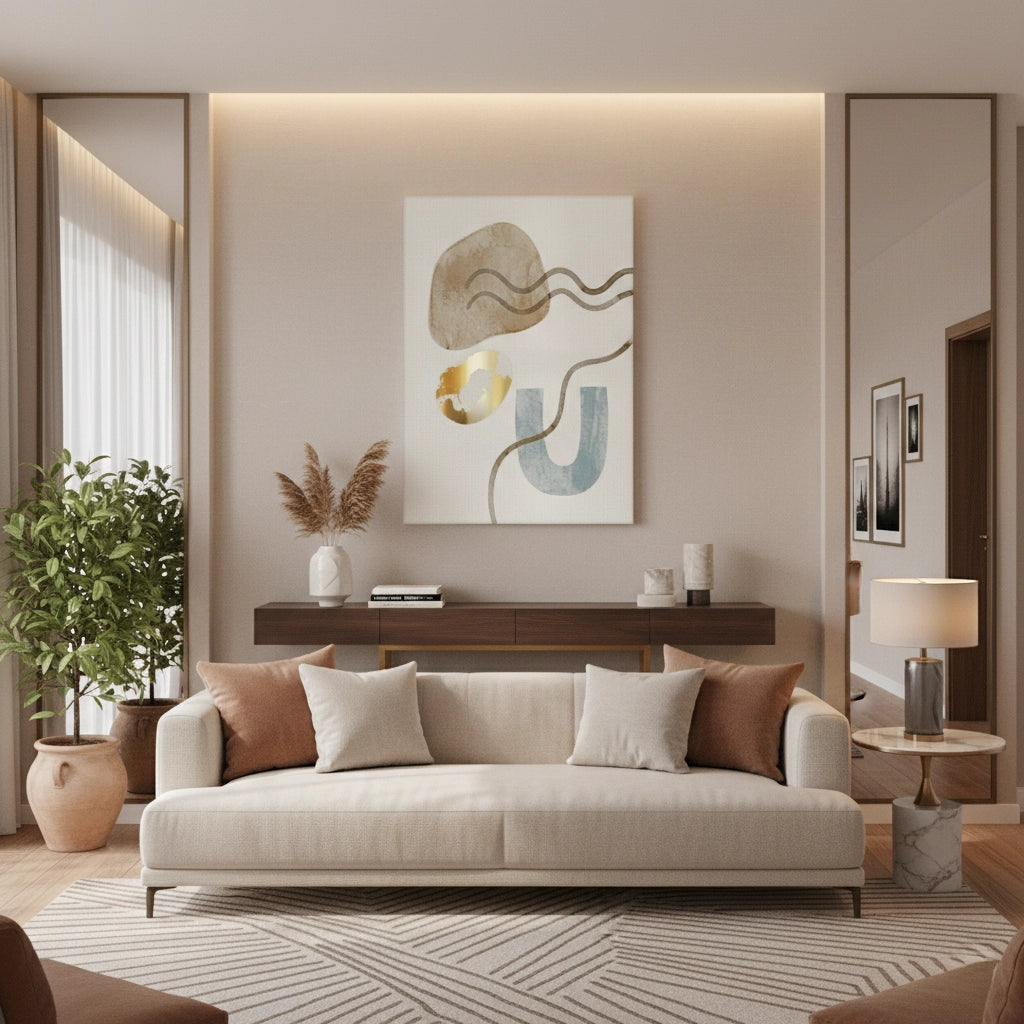 2Sand & Gold Abstract - Canvas