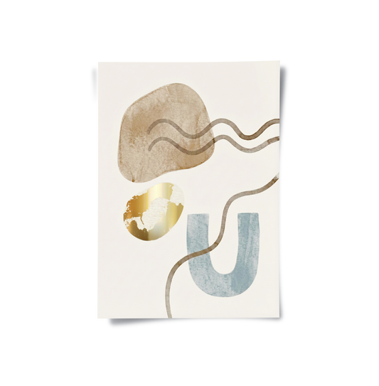 Sand & Gold Abstract - Poster
