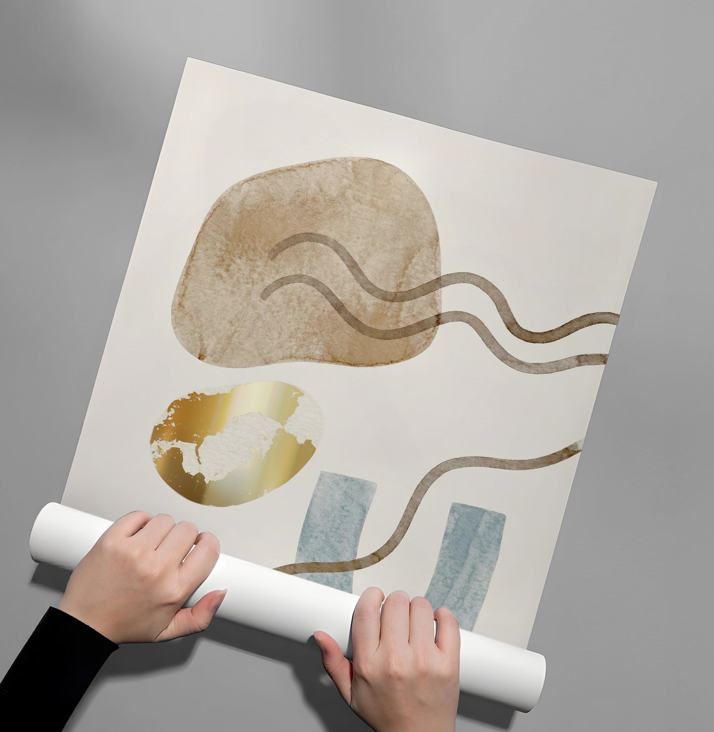 2Sand & Gold Abstract - Poster