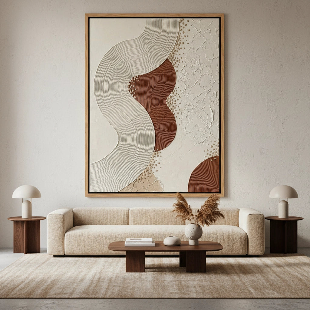 2Sandstone Wave 3D Textured Painting #WAV440-E