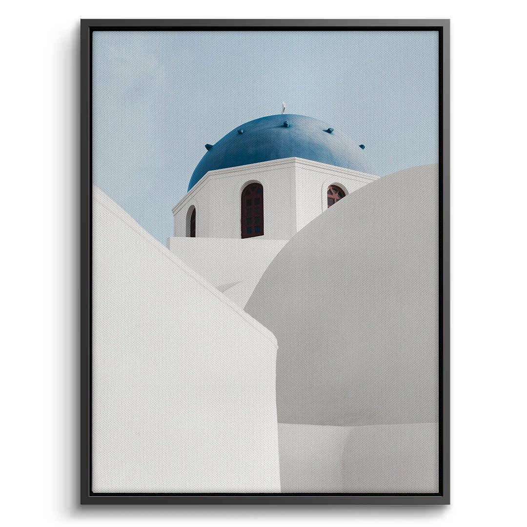 2Santorini Blue Dome - Canvas