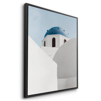 Santorini Blue Dome - Canvas