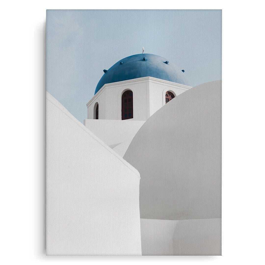 2Santorini Blue Dome - Canvas