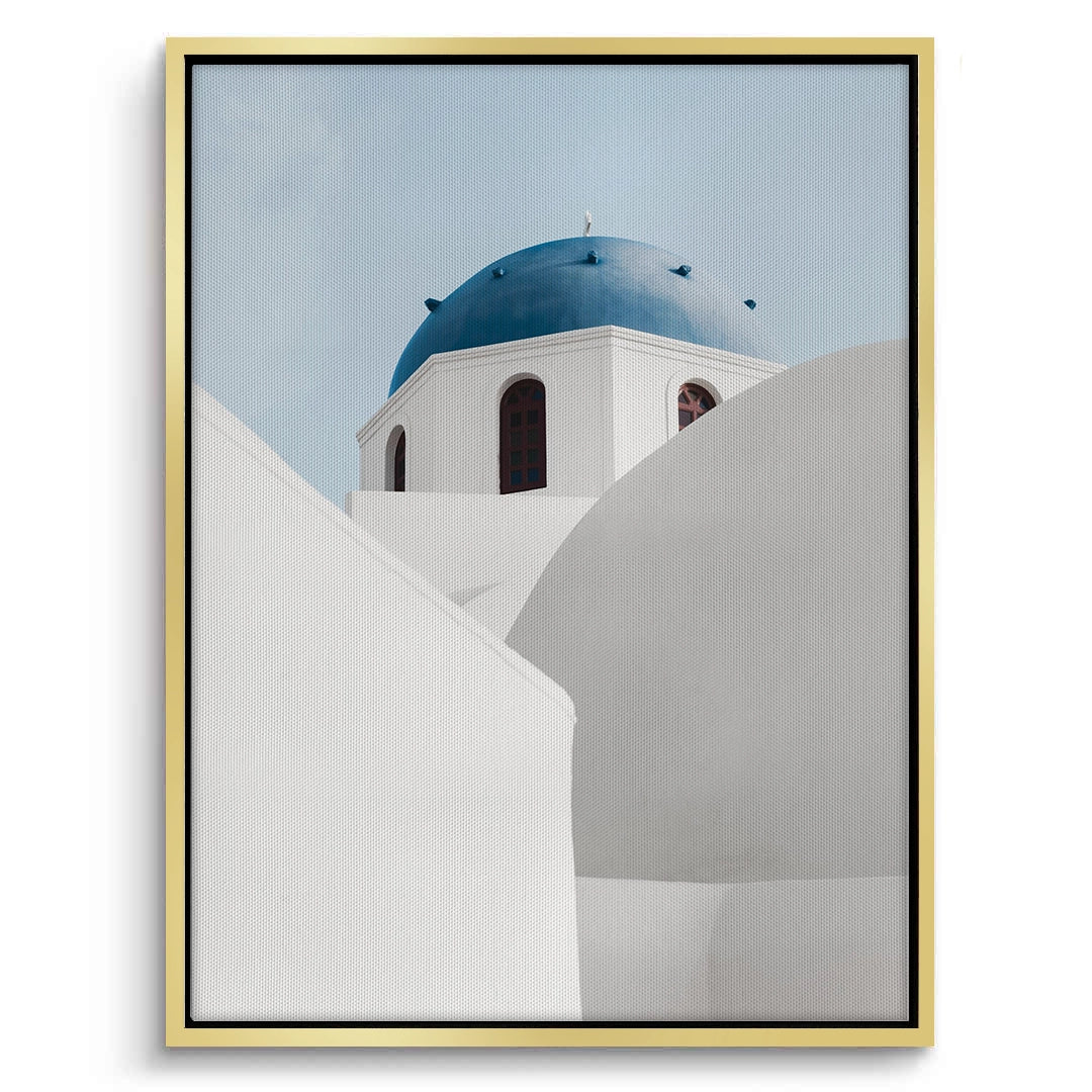 2Santorini Blue Dome - Canvas