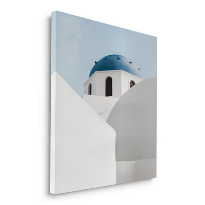 Santorini Blue Dome - Canvas