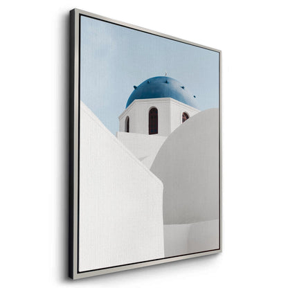Santorini Blue Dome - Canvas