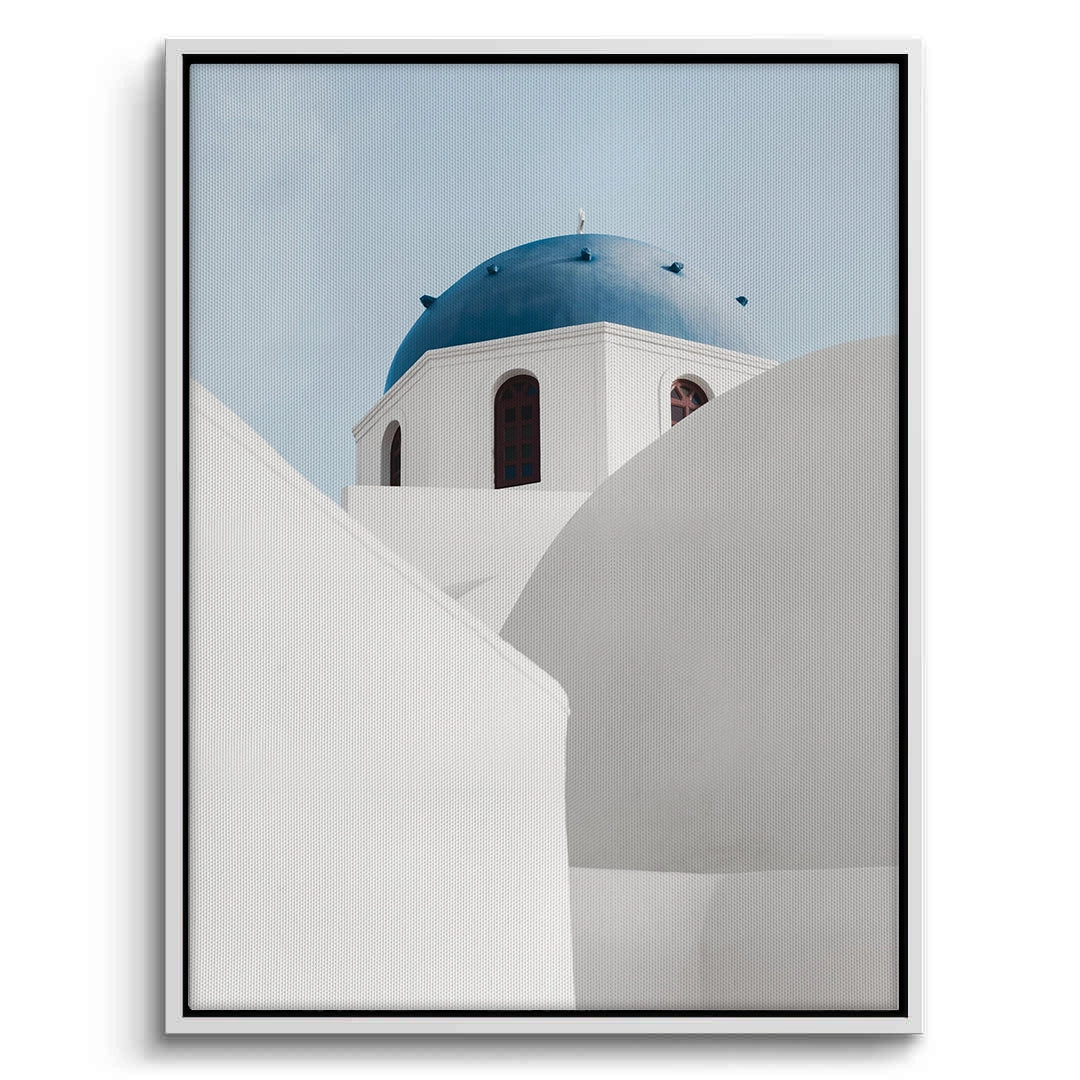 2Santorini Blue Dome - Canvas