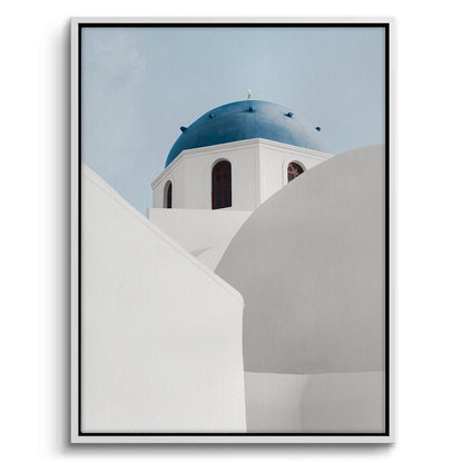 Santorini Blue Dome - Canvas